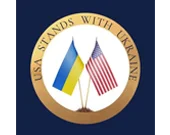 USA STANDS WITH UKRAINE logo
